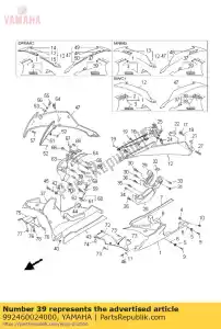 yamaha 992460024000 emblema, yamaha - Lado inferior