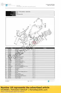 Piaggio Group 6536685 cross pin for actuator - Bottom side