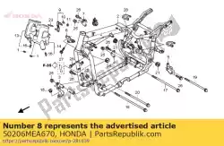 geen beschrijving beschikbaar op dit moment van Honda, met onderdeel nummer 50206MEA670, bestel je hier online:
