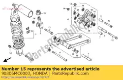 Aqui você pode pedir o porca, eixo rr, 16 mm em Honda , com o número da peça 90305MC0003: