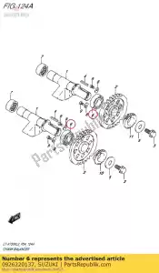 Suzuki 0926220137 rodamiento, 20x42x1 - Lado inferior