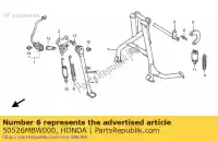 50526MBW000, Honda, tubo, pivote del soporte principal honda cbr  f rossi fr rr sport fs rra cbr600f 600 , Nuevo