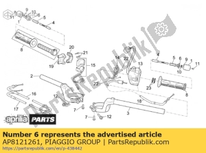 aprilia AP8121261 anti vib. gewicht achterstand - Onderkant