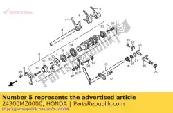 Here you can order the drum assy,shift from Honda, with part number 24300MZ0000: