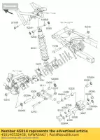 450140532458, Kawasaki, schokbreker, p.zilver klx150e kawasaki d tracker 150 2016, Nieuw