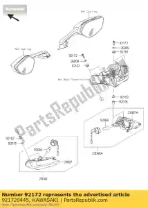 Kawasaki 921720445 vis, 5x25 - La partie au fond