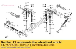 Aqui você pode pedir o sede, mola da válvula em Honda , com o número da peça 14775MF5000: