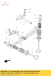 yamaha 4G0121140100 ressort, valve externe - La partie au fond