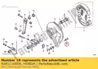 9281110000, Honda, Bullone a, fermo freno honda  (b) anf ca cb cbf clm little cub (x) japan cmx cr fwd (d) nsr rf (d) rr (p) s (f) netherlands s (p) netherlands / bel sd (f) germany st (n) germany vt zny nice 50 80 110 125 150 250 1950 1951 1952 1953 1954 1955 1956 1957 1958 1959 1960 1961 1962 1, Nuovo