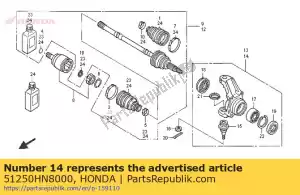 Honda 51250HN8000 knuckle assy., l. fr. - Lado inferior