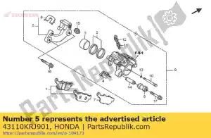 Honda 43110KRJ901 beugel comp., rr. - Onderkant