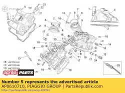 Ici, vous pouvez commander le couvercle de soupapes avant auprès de Piaggio Group , avec le numéro de pièce AP0610710: