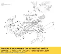 2B008611, Piaggio Group, fascetta stringitubo ?40-60 moto-guzzi zgumaa00 zgumab00 zgumaub0 850 2021 2022, Nouveau