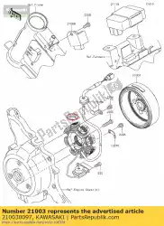 stator van Kawasaki, met onderdeel nummer 210030097, bestel je hier online: