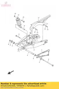 yamaha 933203240300 rodamiento (4x7) - Lado inferior