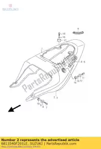 Suzuki 6813540F201LE fita, moldura de enseada - Lado inferior