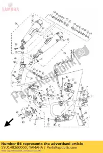 yamaha 5YU148260000 protetor, exaustão - Lado inferior