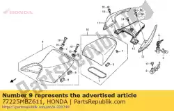 Aqui você pode pedir o conjunto de bloqueio, assento em Honda , com o número da peça 77225MBZ611: