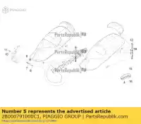 2B000791000C1, Piaggio Group, oparcie kierowcy piaggio mp zapm860x, zapta10w zapm86100, zapm86101 zapm86200, zapm86202 zapta1100, zapta19l zapta1200 zapta1200, zapta1201 300 500 2014 2015 2016 2017 2018 2019, Nowy