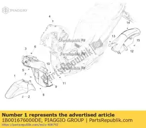 Piaggio Group 1B001676000DE front mudguard - Bottom side