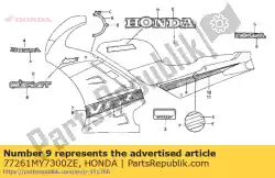 Ici, vous pouvez commander le marque, rr. Co * type5 * auprès de Honda , avec le numéro de pièce 77261MY7300ZE: