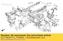 Aqui você pode pedir o controle deslizante, corrente em Honda , com o número da peça 52170KK0771: