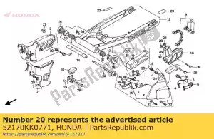 Honda 52170KK0771 controle deslizante, corrente - Lado inferior