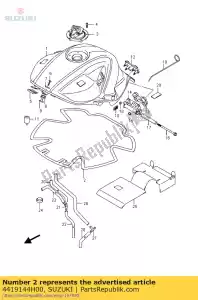 suzuki 4419144H00 shield,fuel tan - Bottom side