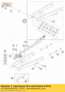 ktm 4530403004491 braccio oscillante cpl. 50 sx 2016 - Il fondo