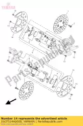 Aquí puede pedir anillo, rueda 1 de Yamaha , con el número de pieza 1SCF514A0000: