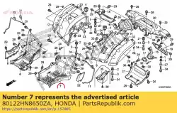 Aqui você pode pedir o guarda-lamas, l. Centro * nh1 * (nh1 preto) em Honda , com o número da peça 80122HN8650ZA: