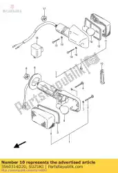 Ici, vous pouvez commander le lampe assy arrière auprès de Suzuki , avec le numéro de pièce 3560314D20: