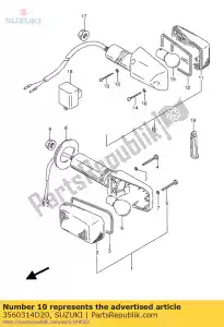 Suzuki 3560314D20 lampe assy arrière - La partie au fond