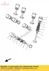Aquí puede pedir válvula de escape de Yamaha , con el número de pieza 4KM121210000: