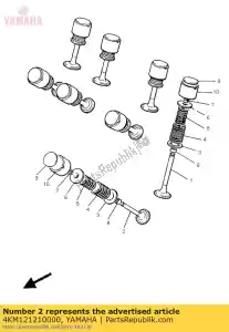 yamaha 4KM121210000 válvula de escape - Lado inferior