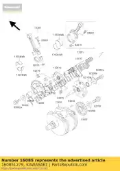 versnelling vn800-a1 van Kawasaki, met onderdeel nummer 160851279, bestel je hier online: