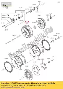 kawasaki 130950603 01 carcasa-comp-embrague - Lado inferior