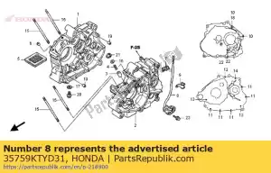 Honda 35759KTYD31 entre em contato com o assy., mude o interruptor - Lado inferior