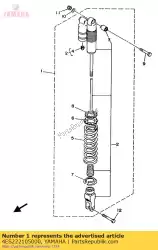 Ici, vous pouvez commander le amortisseur assy, ?? Arrière auprès de Yamaha , avec le numéro de pièce 4ES222105000: