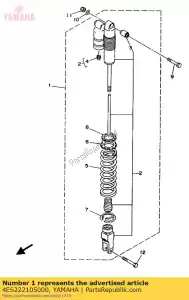 Yamaha 4ES222105000 schokdemper achter - Onderkant