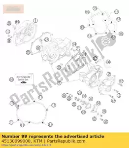 ktm 45130099000 jeu de joints cpl. 50 lc 2001 - La partie au fond