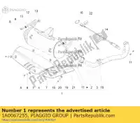 1A0067255, Piaggio Group, Auspuffrohr piaggio beverly zapma2100 300 2016 2017 2018 2019 2020, Nowy