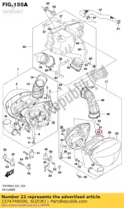 suzuki 1374748G00 pakking, filter - Onderkant