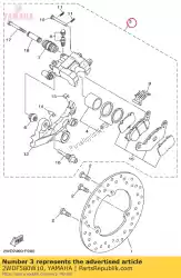 Aquí puede pedir conjunto de pinza, trasero de Yamaha , con el número de pieza 2WDF580W10: