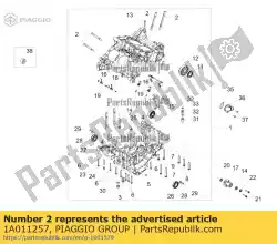 Here you can order the stud bolt m10x1,5 from Piaggio Group, with part number 1A011257: