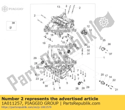 Aprilia 1A011257, Parafuso prisioneiro m10x1,5, OEM: Aprilia 1A011257