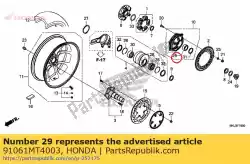 Aqui você pode pedir o rolamento, esfera radial, 35x55x10 em Honda , com o número da peça 91061MT4003: