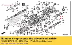 Aqui você pode pedir o corpo comp., rr. Quadro, armação em Honda , com o número da peça 50200HN8000: