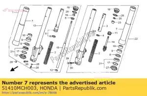 honda 51410MCH003 tubo, externo - Lado inferior