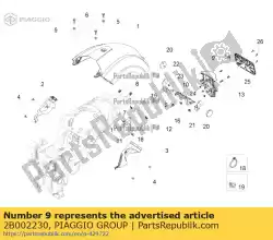 Qui puoi ordinare staffa di supporto da Piaggio Group , con numero parte 2B002230: